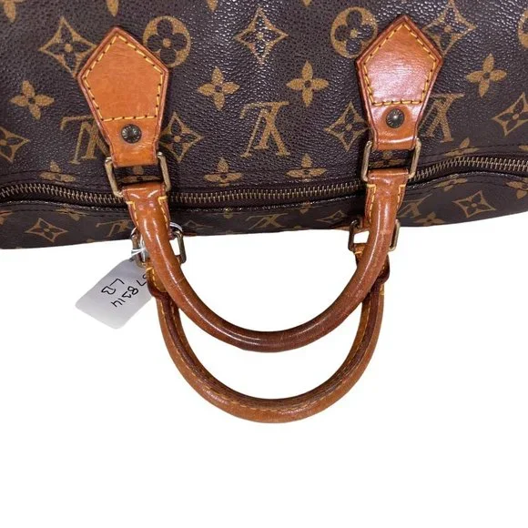 Authentic Louis Vuitton Satchel Bag Speedy 40 Monogram Used LV Handbag Vintage - Picture 7 of 12